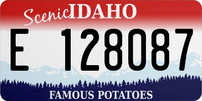 ID license plate E128087