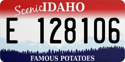 ID license plate E128106