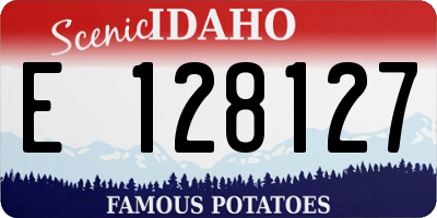 ID license plate E128127