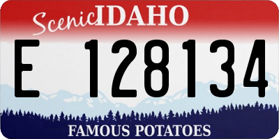 ID license plate E128134