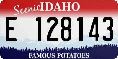 ID license plate E128143