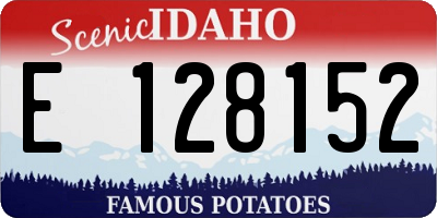 ID license plate E128152