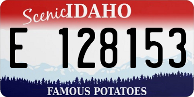 ID license plate E128153
