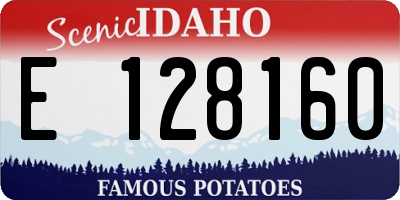 ID license plate E128160