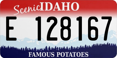 ID license plate E128167