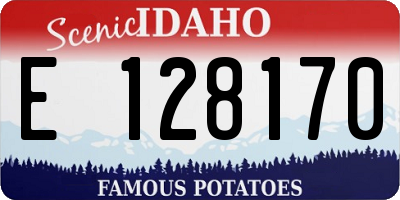 ID license plate E128170