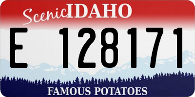 ID license plate E128171