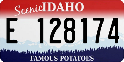 ID license plate E128174