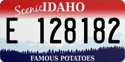 ID license plate E128182