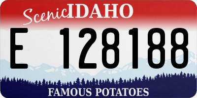 ID license plate E128188