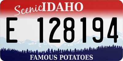 ID license plate E128194