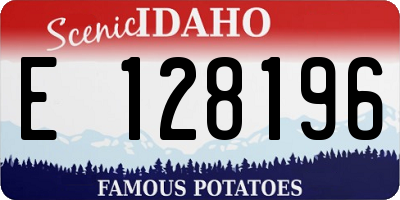 ID license plate E128196