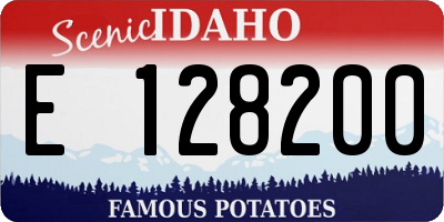 ID license plate E128200