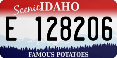 ID license plate E128206