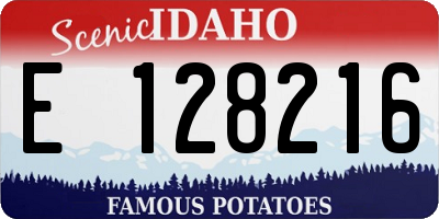 ID license plate E128216