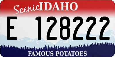 ID license plate E128222