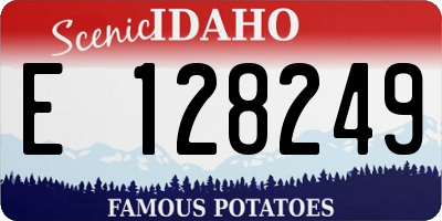 ID license plate E128249