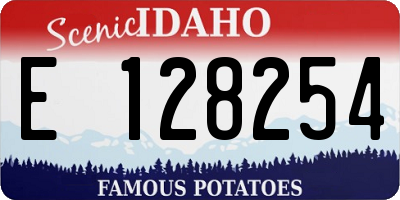 ID license plate E128254