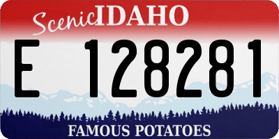 ID license plate E128281