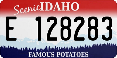 ID license plate E128283