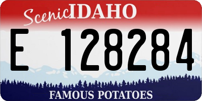 ID license plate E128284