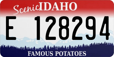 ID license plate E128294