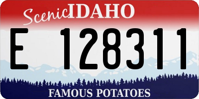 ID license plate E128311