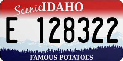 ID license plate E128322