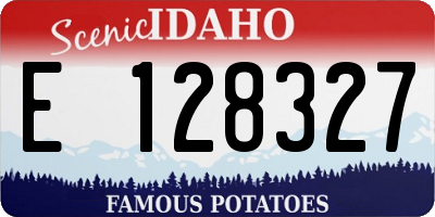 ID license plate E128327