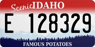 ID license plate E128329