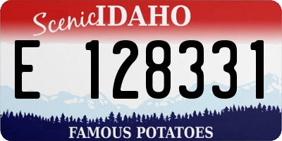ID license plate E128331