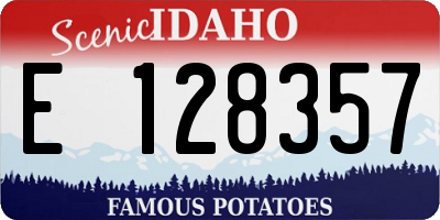 ID license plate E128357