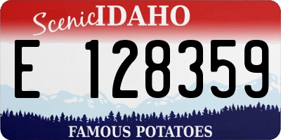ID license plate E128359