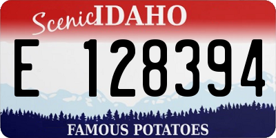ID license plate E128394