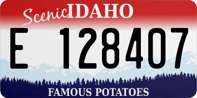 ID license plate E128407