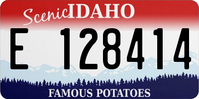 ID license plate E128414