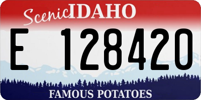 ID license plate E128420