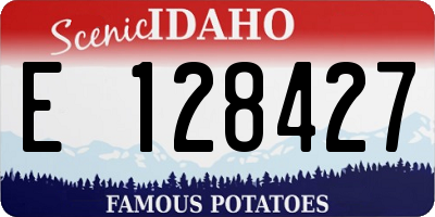 ID license plate E128427