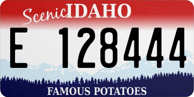 ID license plate E128444