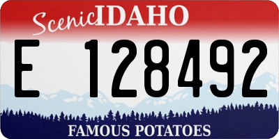 ID license plate E128492