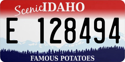ID license plate E128494