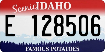 ID license plate E128506