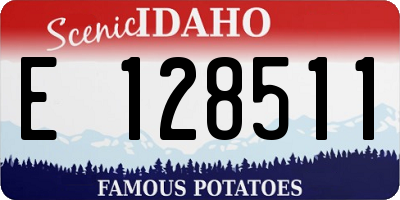 ID license plate E128511