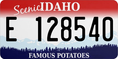 ID license plate E128540