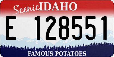 ID license plate E128551