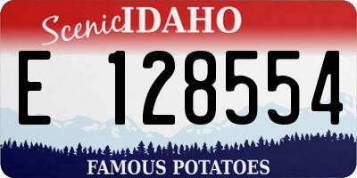 ID license plate E128554