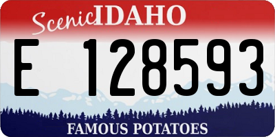 ID license plate E128593
