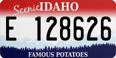 ID license plate E128626