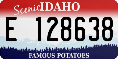 ID license plate E128638