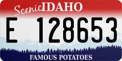 ID license plate E128653